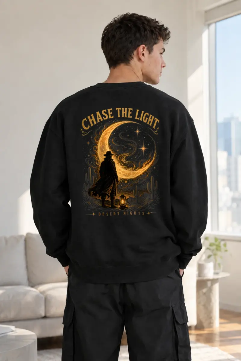 "Chase The Light" Heavy Blend Unisex Crewneck Sweatshirt | Gildan 18000