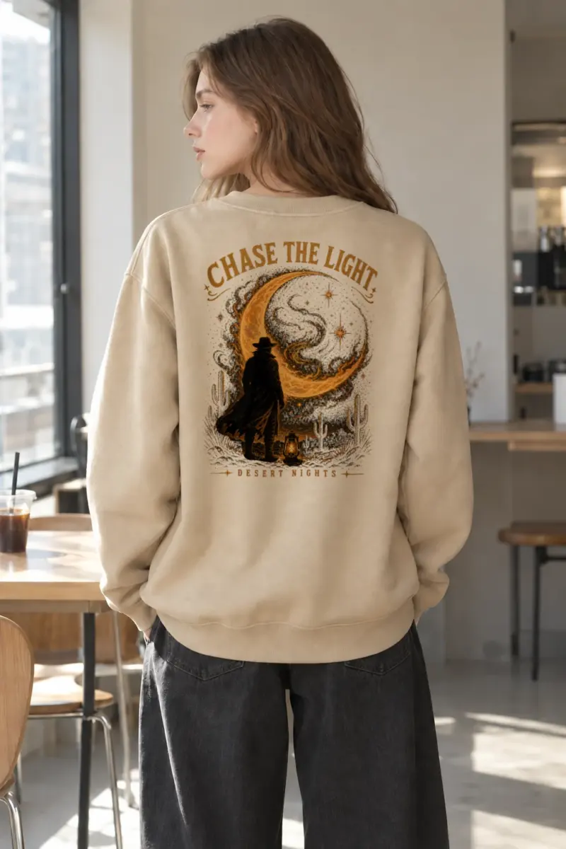 “Chase The Light” Heavy Blend Unisex Crewneck Sweatshirt | Gildan 18000