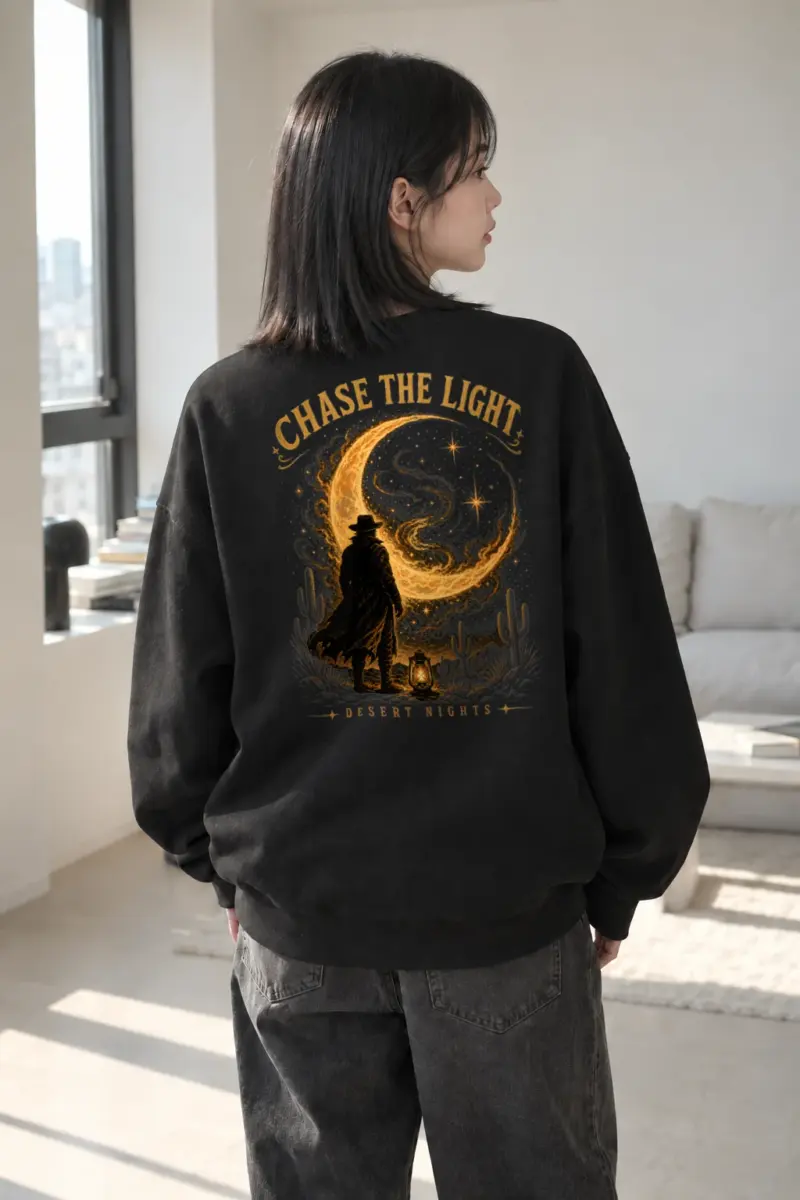 "Chase The Light" Heavy Blend Unisex Crewneck Sweatshirt | Gildan 18000