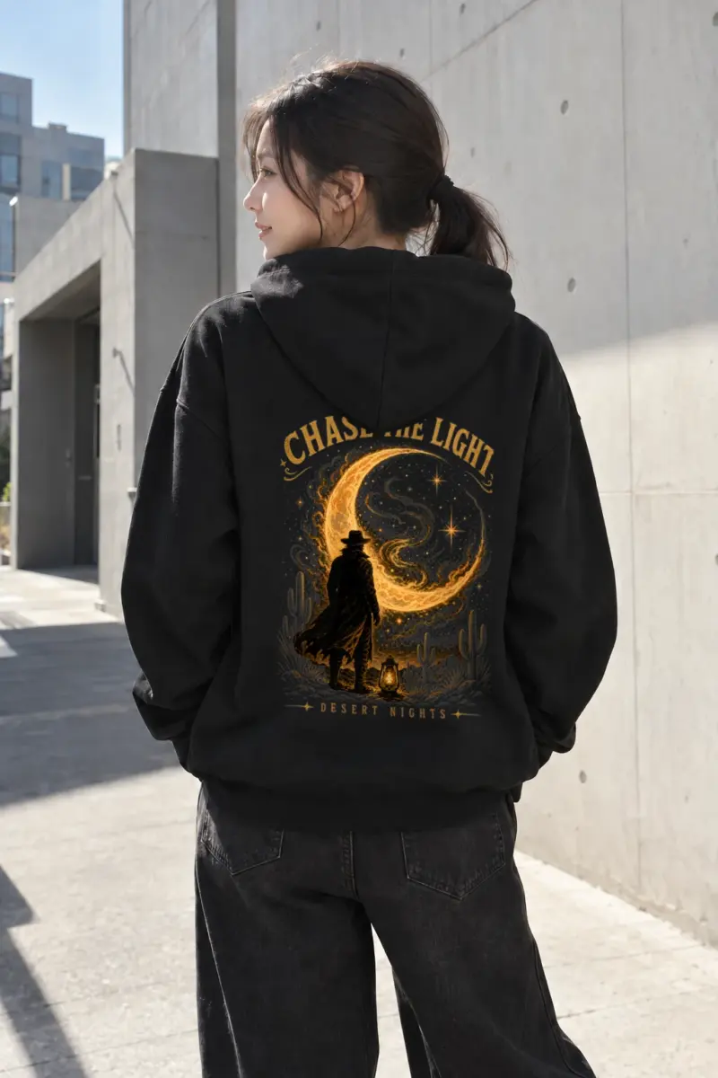 “Chase The Light” Heavy Blend Unisex Pullover Hoodie | Gildan 18500