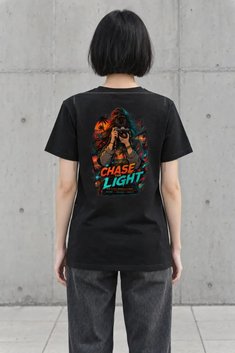 "Chase The Light" Heavyweight Unisex Crewneck T-shirt
