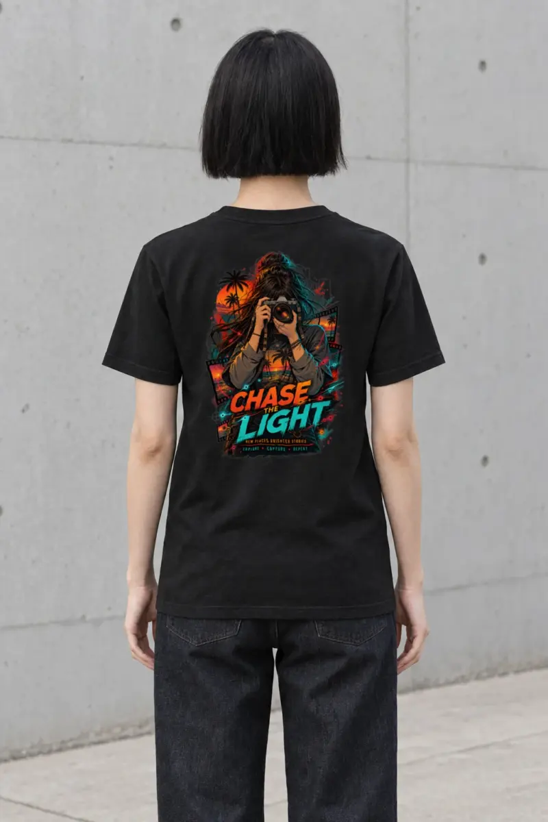 "Chase The Light" Heavyweight Unisex Crewneck T-shirt