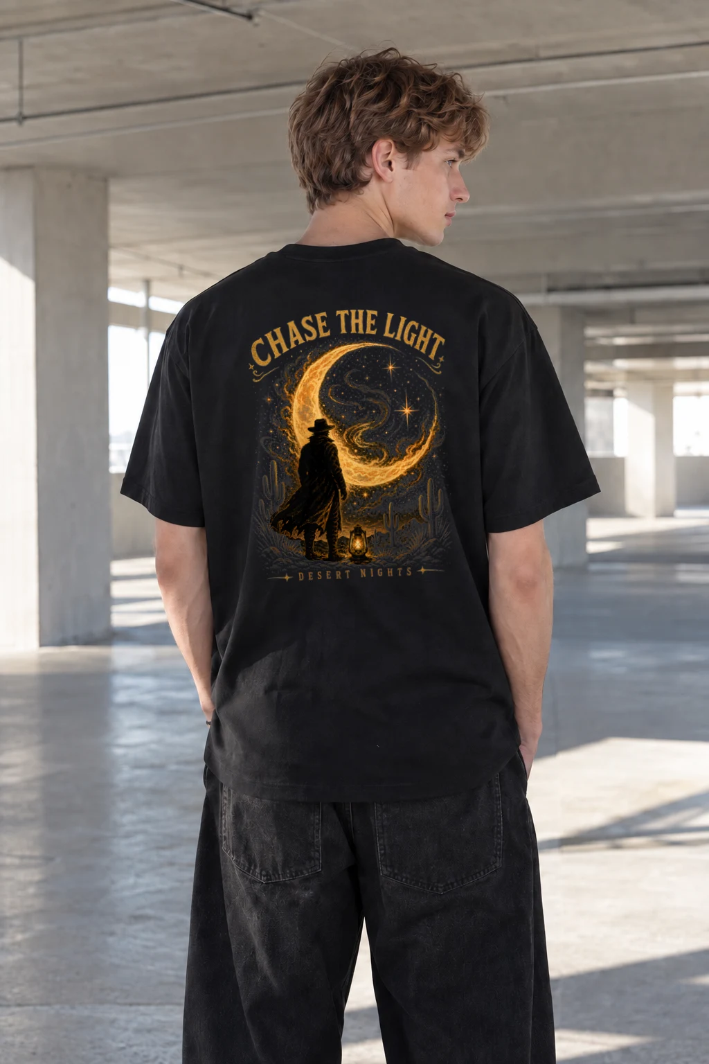 "Chase The Light" Heavyweight Unisex Crewneck T-shirt | Gildan 5000