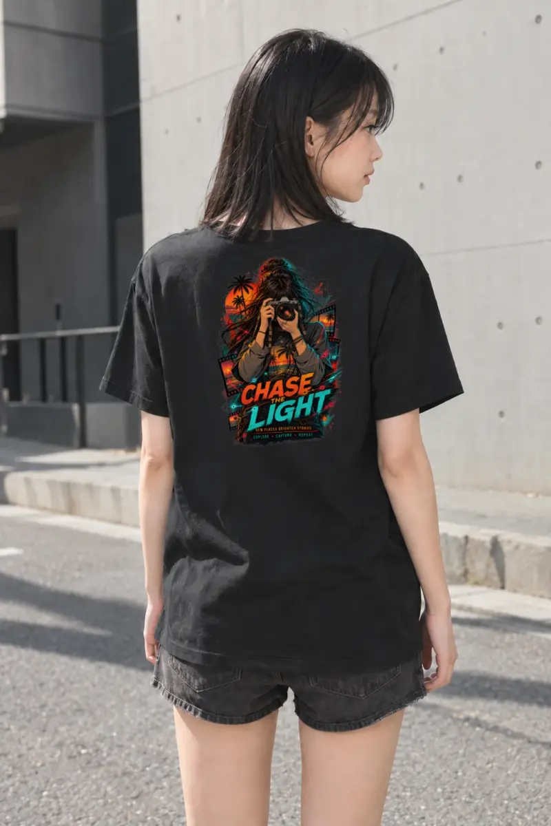 "Chase The Light" Heavyweight Unisex Crewneck T-shirt | Gildan 5000