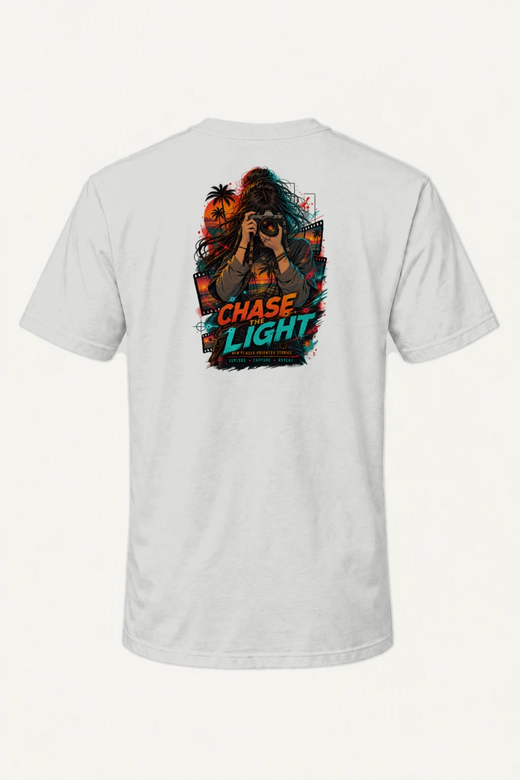"Chase The Light" Heavyweight Unisex Crewneck T-shirt | Gildan 5000
