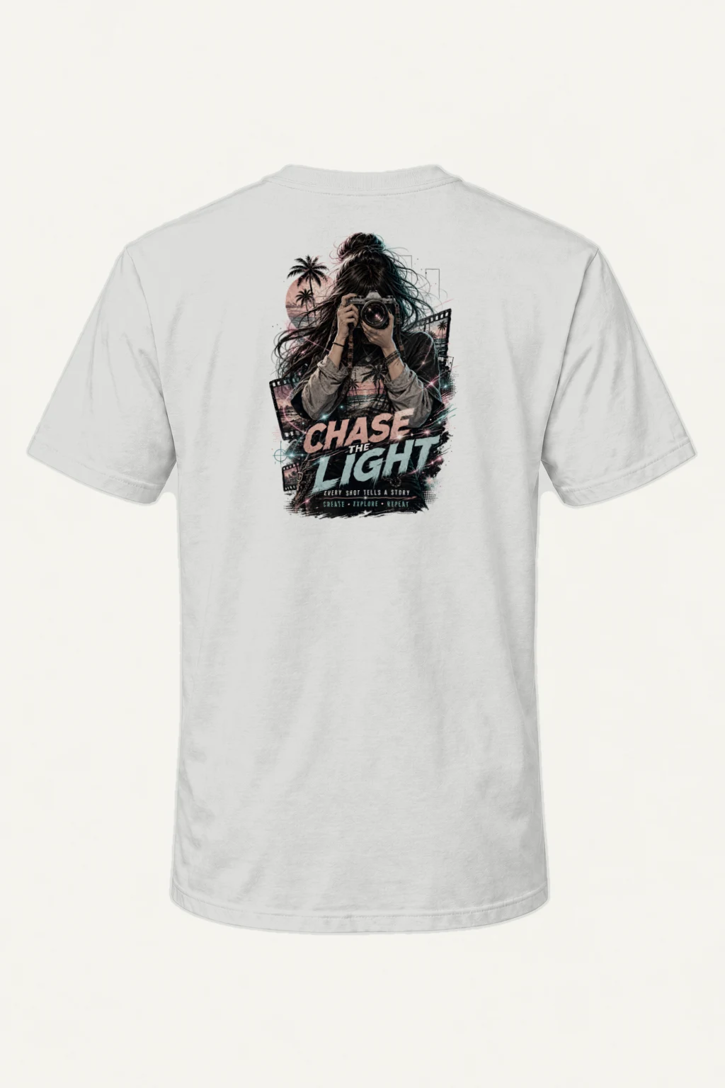"Chase The Light" Heavyweight Unisex Crewneck T-shirt | Gildan 5000