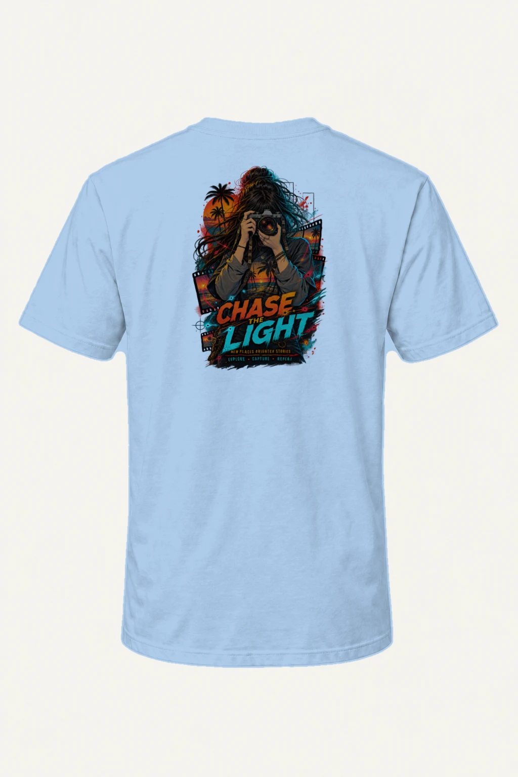 "Chase The Light" Heavyweight Unisex Crewneck T-shirt | Gildan 5000
