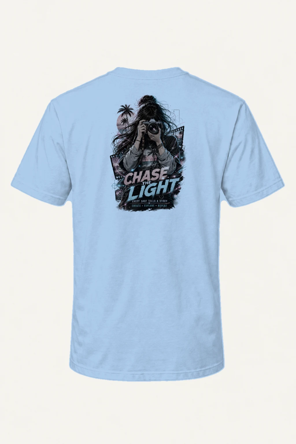 "Chase The Light" Heavyweight Unisex Crewneck T-shirt | Gildan 5000