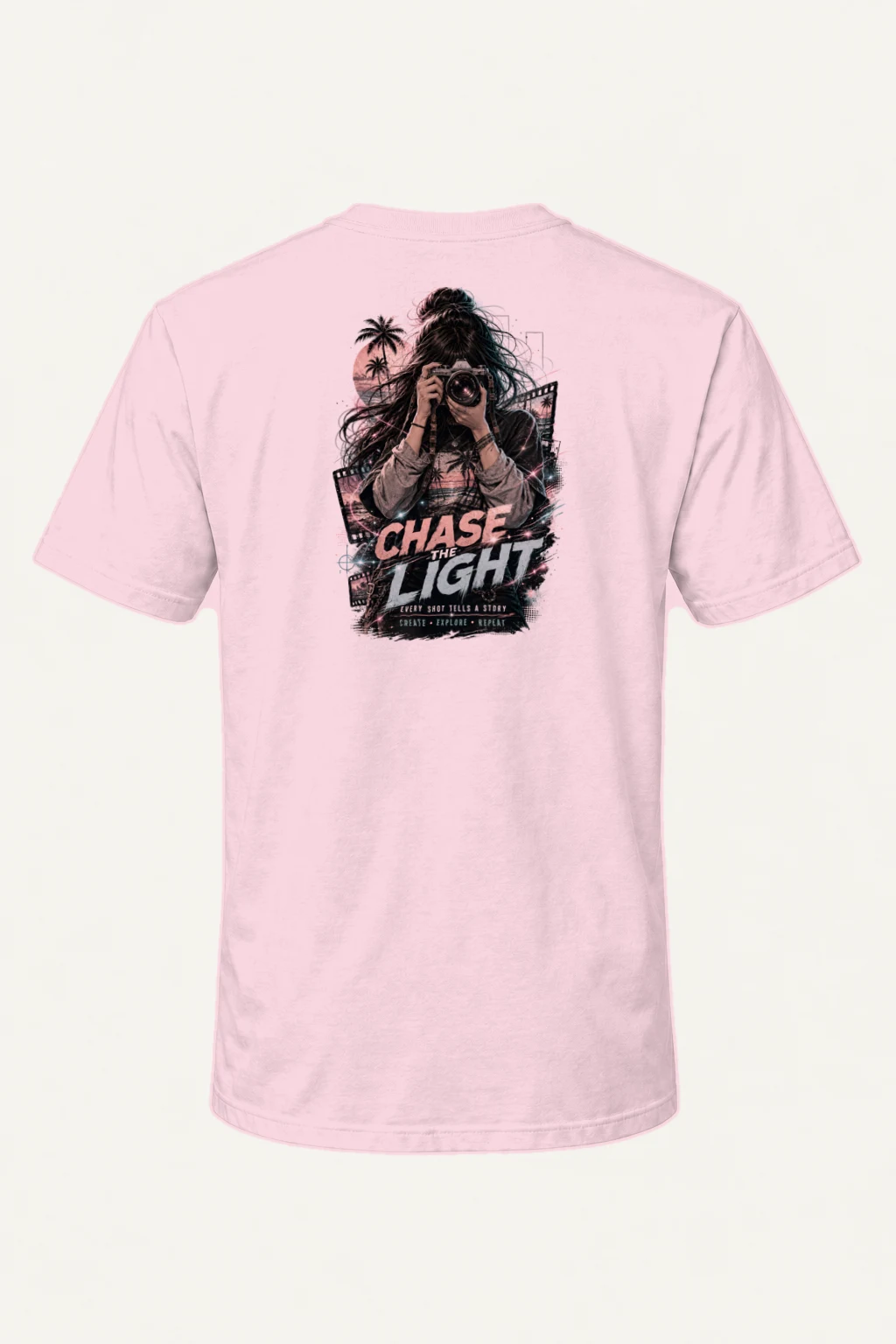 "Chase The Light" Heavyweight Unisex Crewneck T-shirt | Gildan 5000