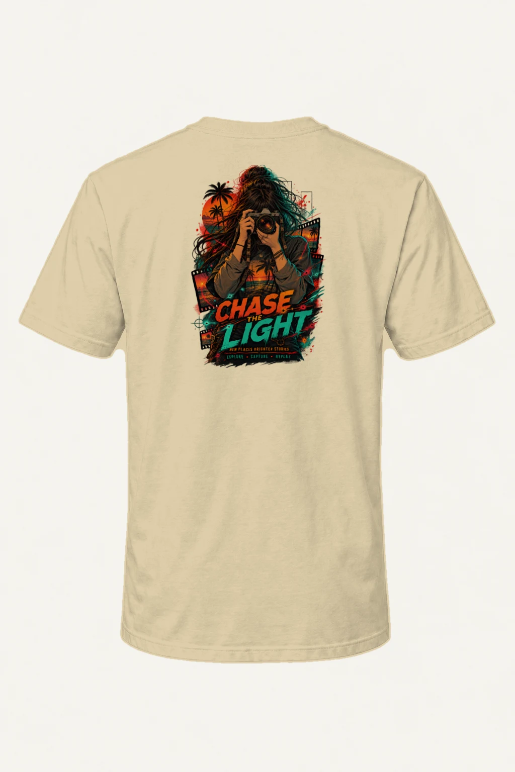 "Chase The Light" Heavyweight Unisex Crewneck T-shirt | Gildan 5000