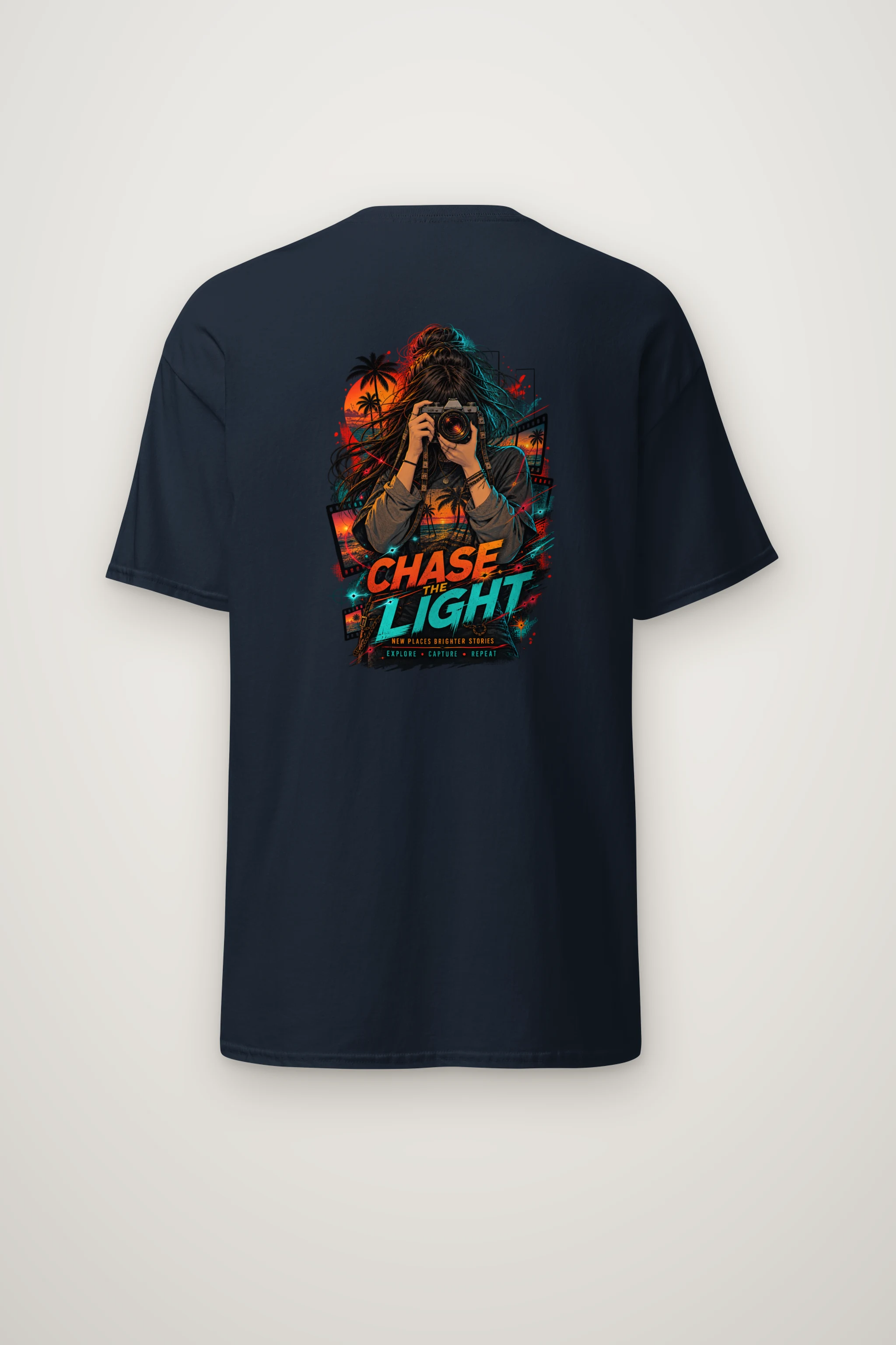 "Chase The Light" Heavyweight Unisex Crewneck T-shirt