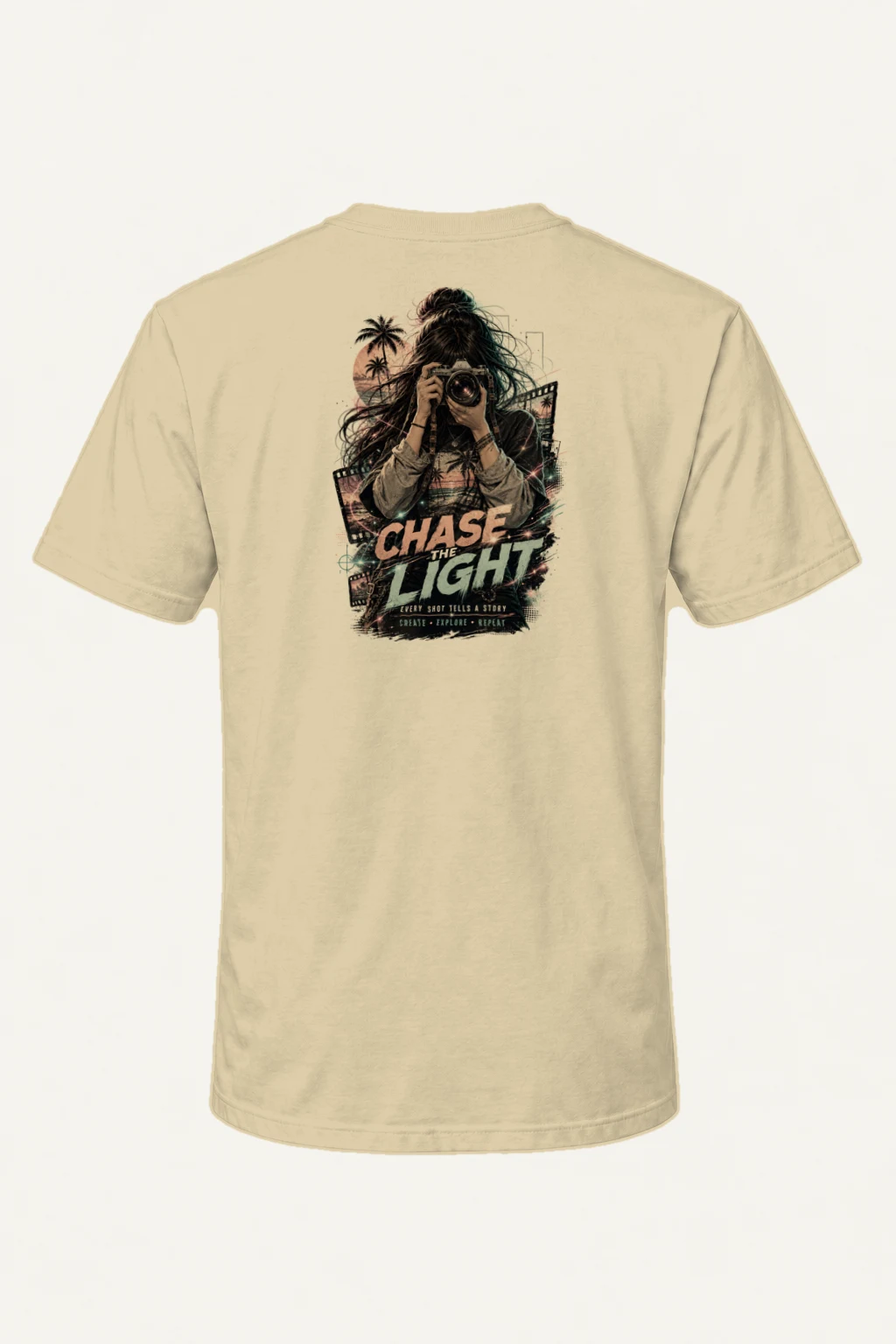 "Chase The Light" Heavyweight Unisex Crewneck T-shirt | Gildan 5000