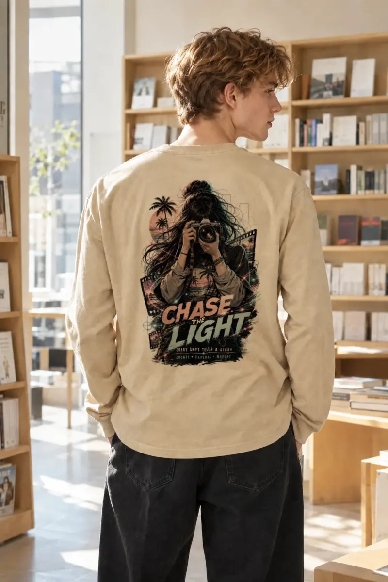 "Chase The Light" Unisex Longsleeve T-shirt | Gildan 2400