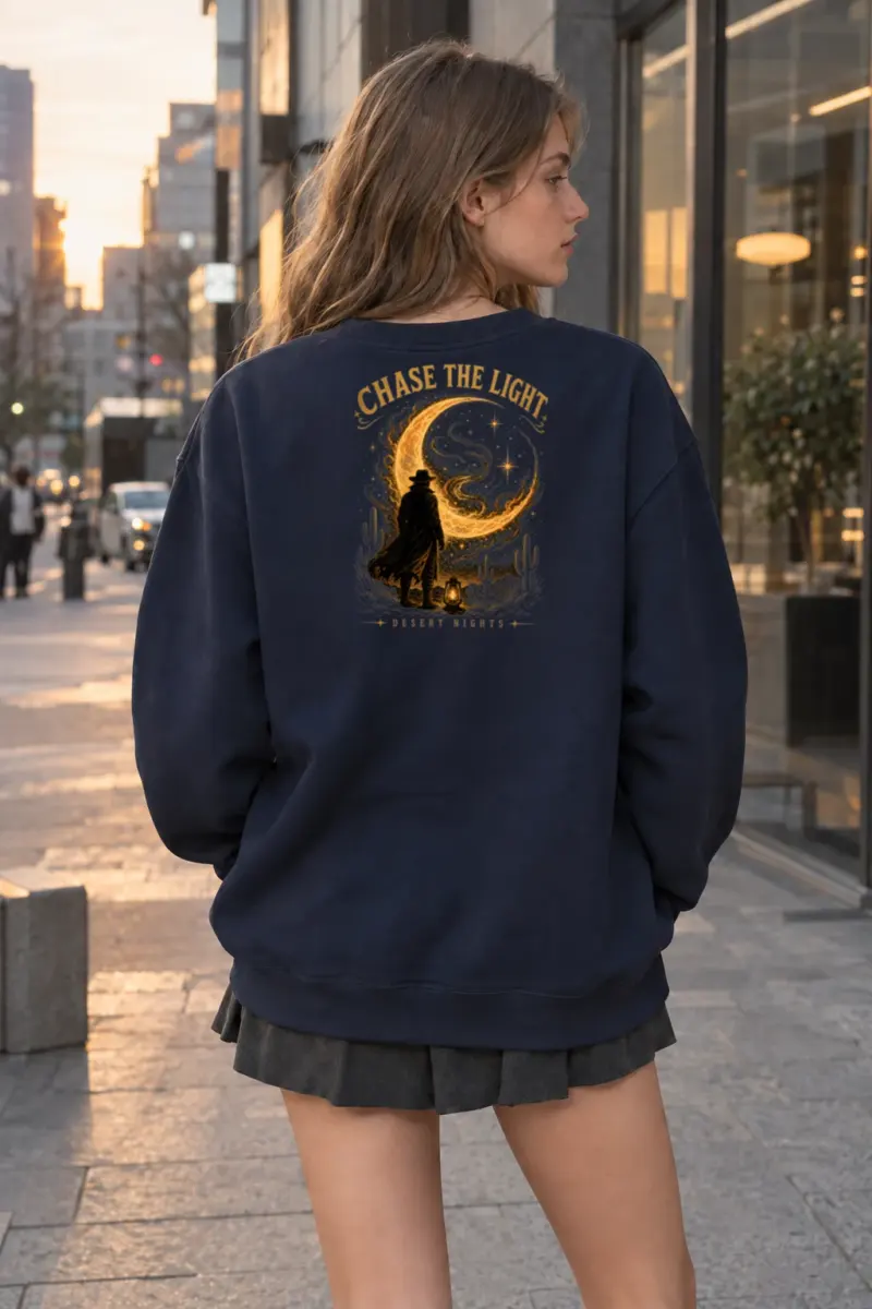 "Chase The Light" Unisex Sponge Fleece Crewneck Sweatshirt | Bella + Canvas 3901
