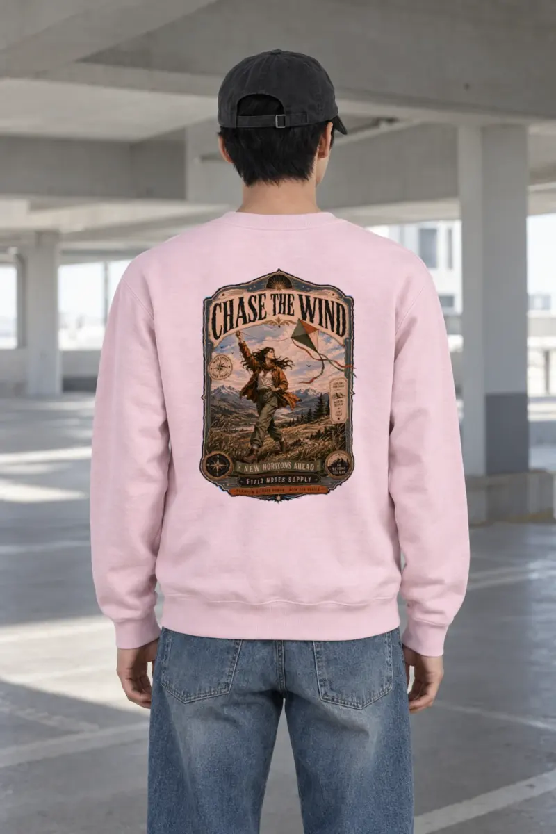 "Chase The Wind" Heavy Blend Unisex Crewneck Sweatshirt | Gildan 18000