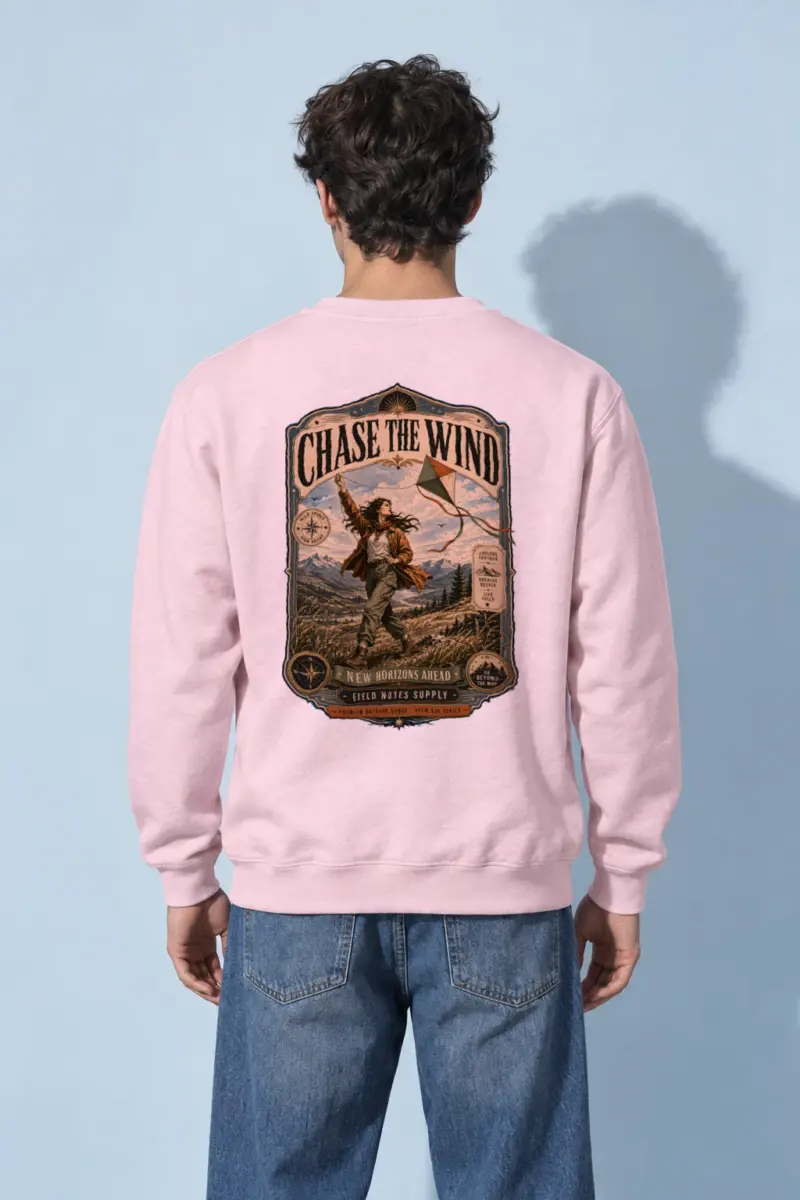"Chase The Wind" Heavy Blend Unisex Crewneck Sweatshirt | Gildan 18000