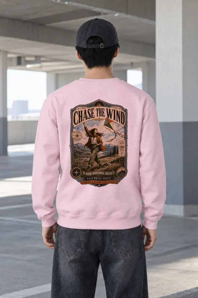 "Chase The Wind" Heavy Blend Unisex Crewneck Sweatshirt