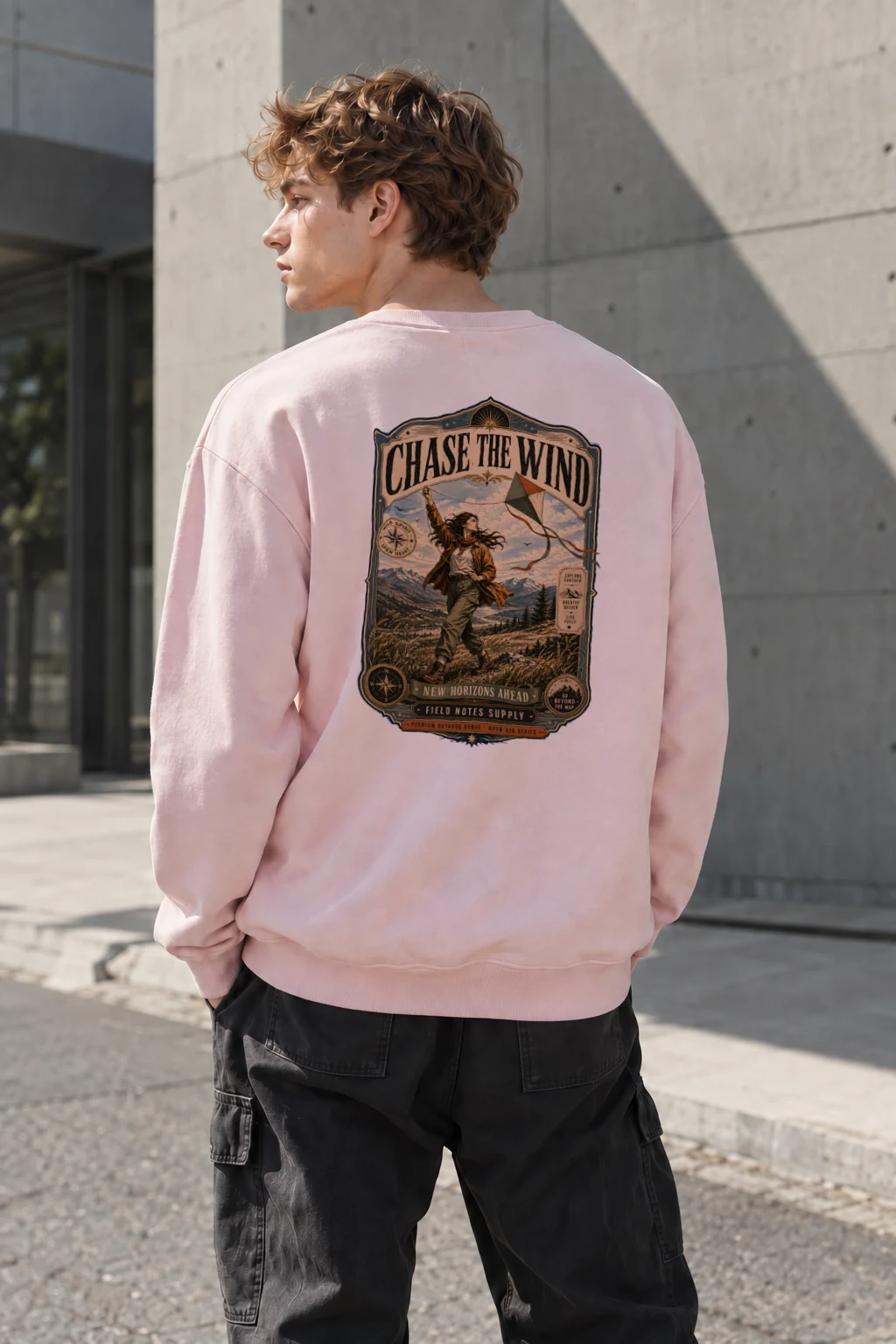 "Chase The Wind" Heavy Blend Unisex Crewneck Sweatshirt | Gildan 18000