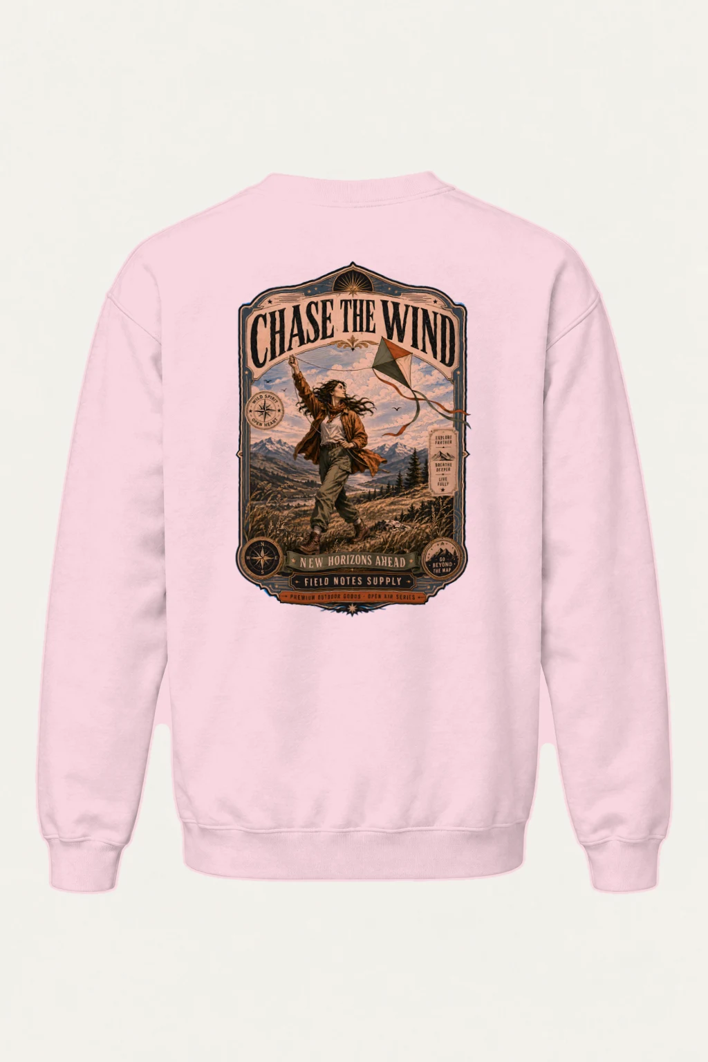 "Chase The Wind" Heavy Blend Unisex Crewneck Sweatshirt | Gildan 18000