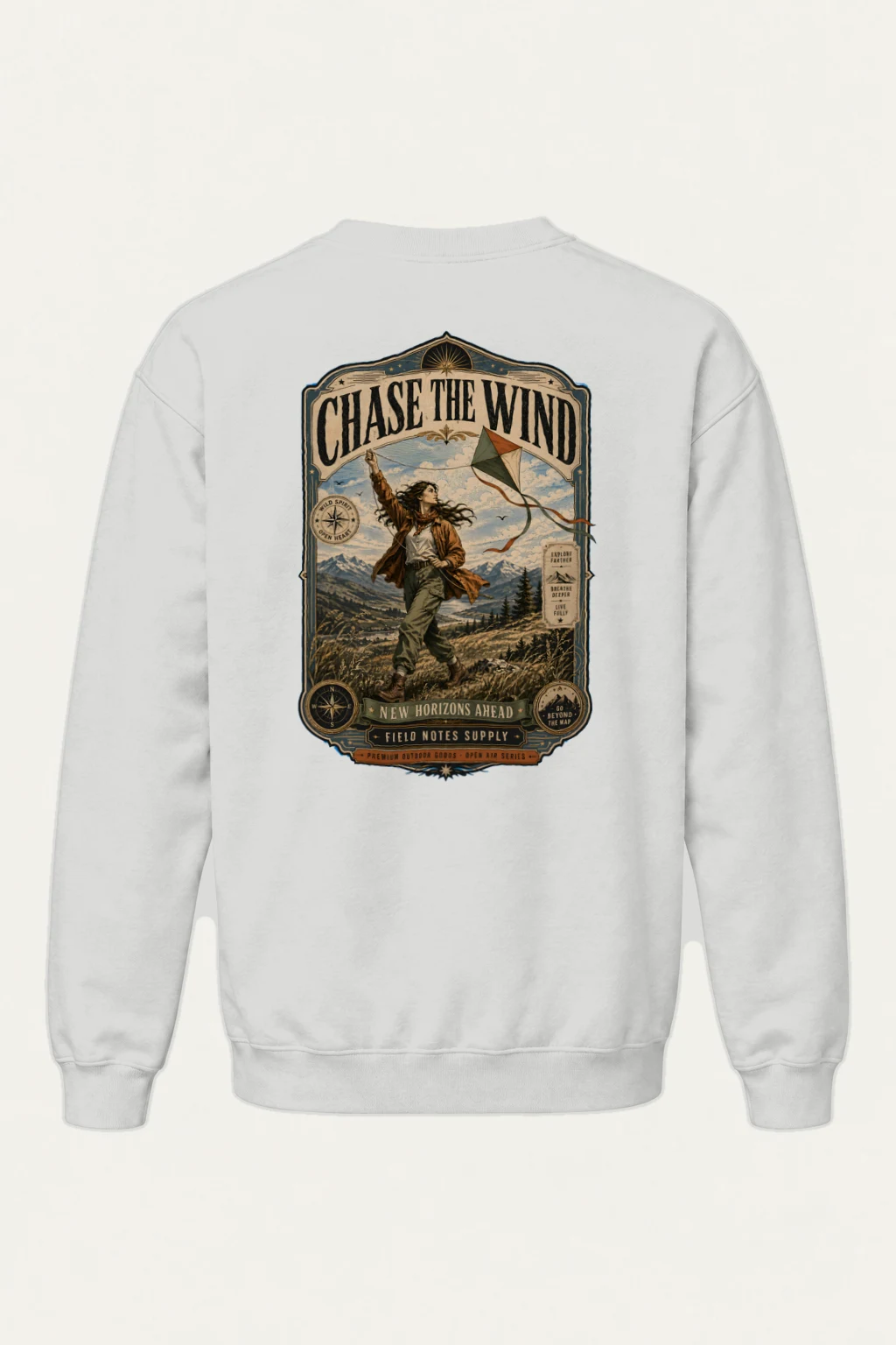 "Chase The Wind" Heavy Blend Unisex Crewneck Sweatshirt | Gildan 18000