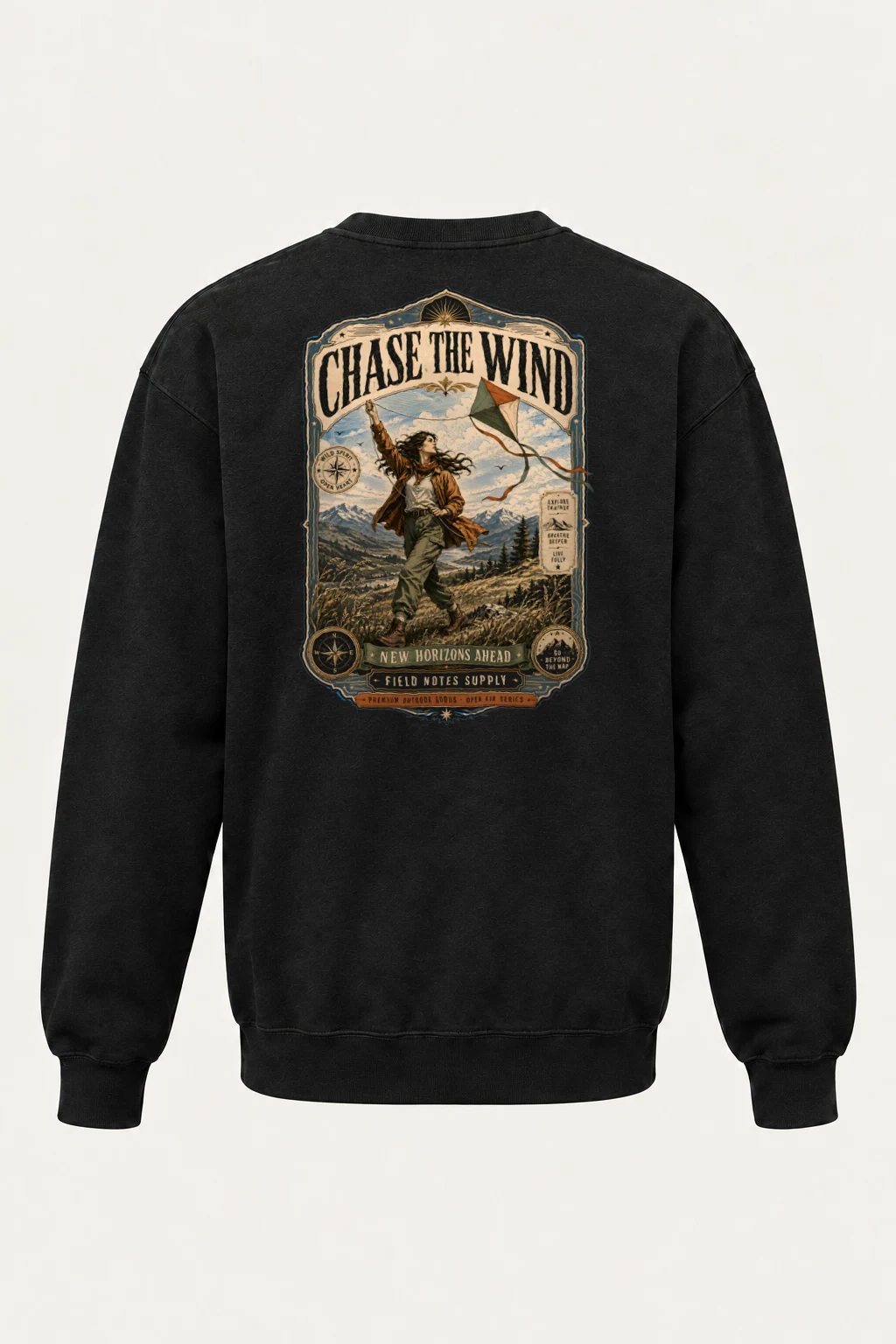"Chase The Wind" Heavy Blend Unisex Crewneck Sweatshirt | Gildan 18000