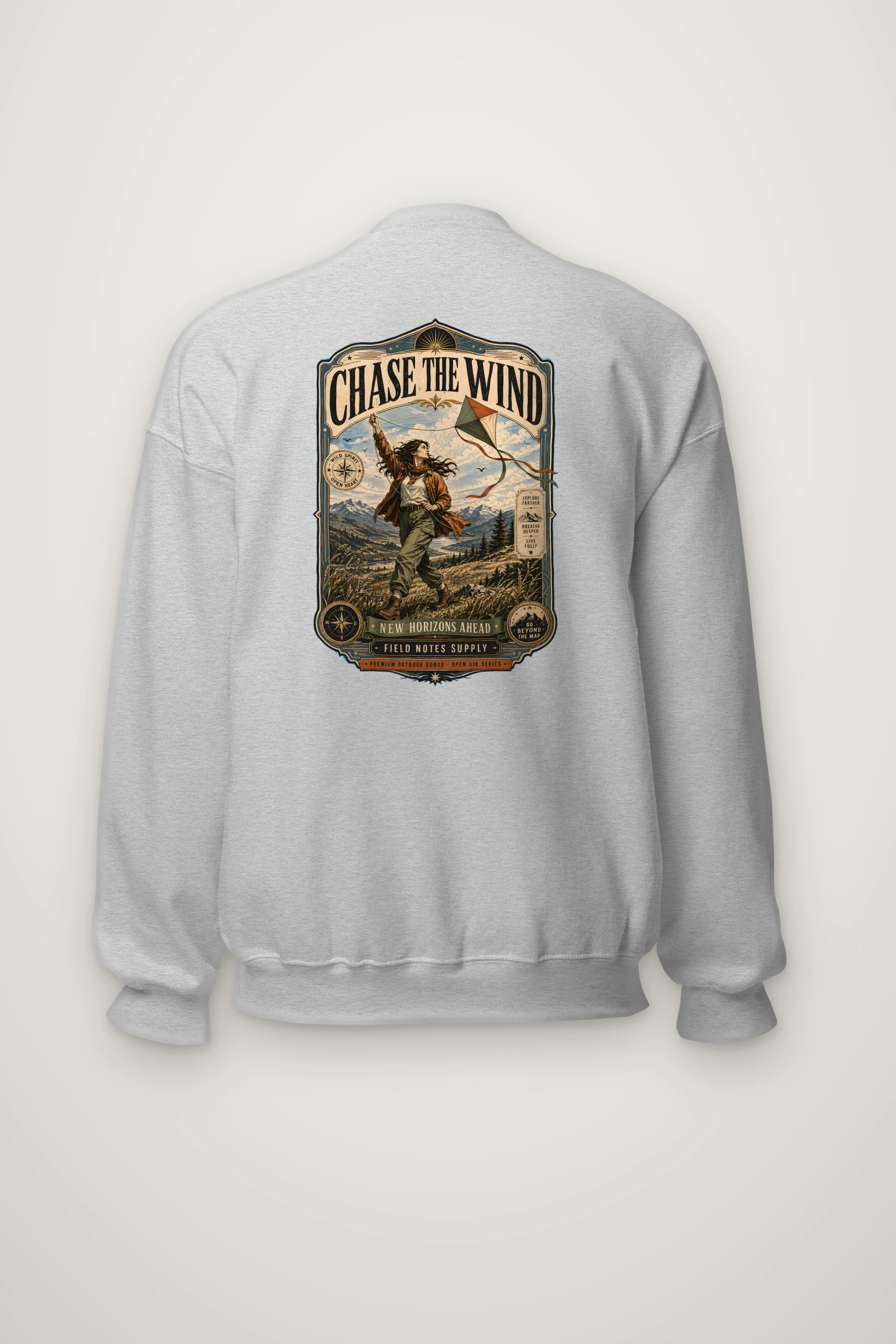 "Chase The Wind" Heavy Blend Unisex Crewneck Sweatshirt