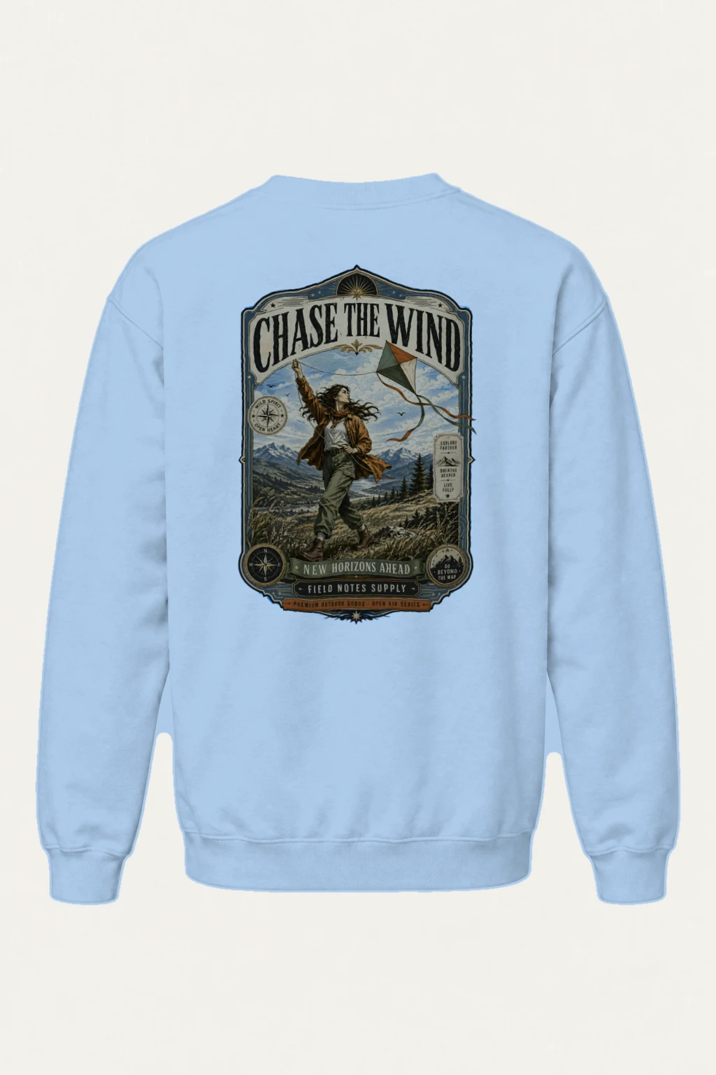 "Chase The Wind" Heavy Blend Unisex Crewneck Sweatshirt | Gildan 18000