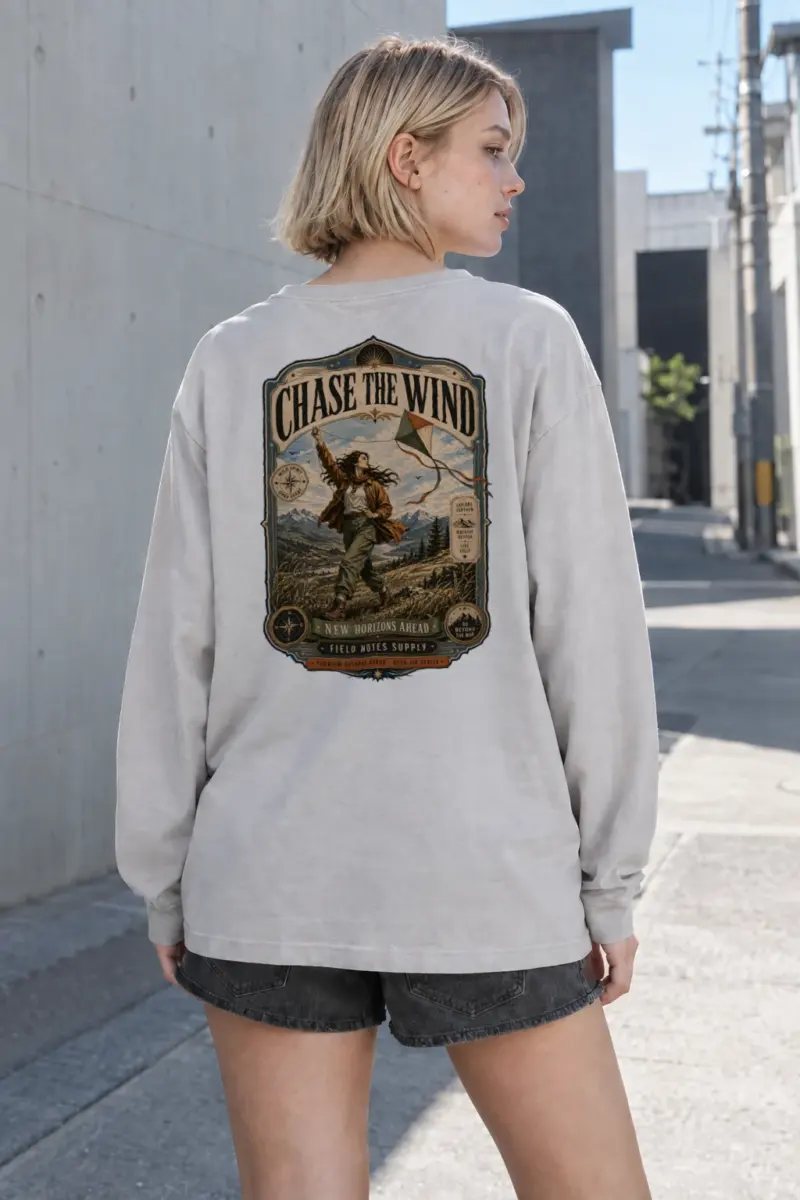 "Chase The Wind" Unisex Longsleeve T-shirt | Gildan 2400