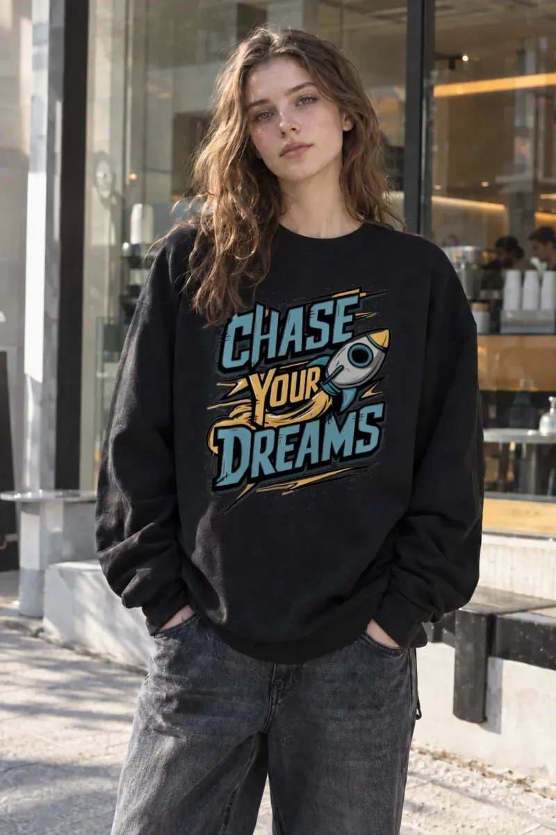 "Chase Your Dreams" Heavy Blend Unisex Crewneck Sweatshirt | Gildan 18000