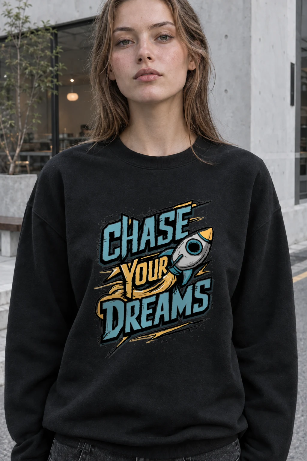 "Chase Your Dreams" Heavy Blend Unisex Crewneck Sweatshirt | Gildan 18000