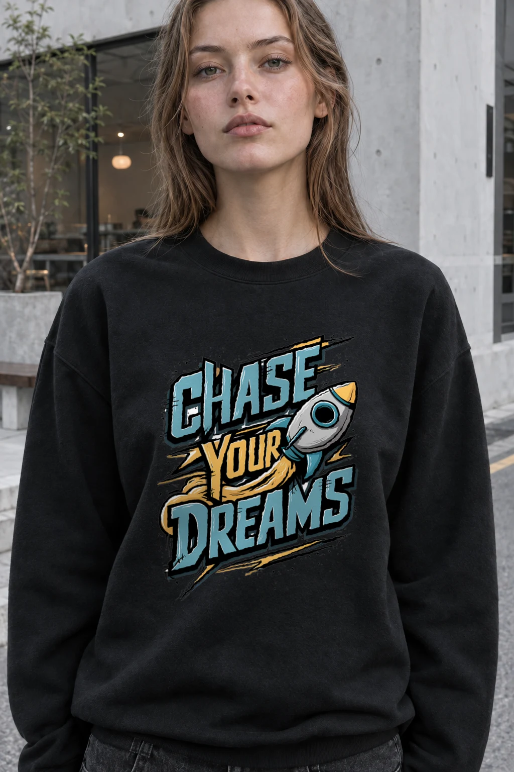 "Chase Your Dreams" Heavy Blend Unisex Crewneck Sweatshirt | Gildan 18000