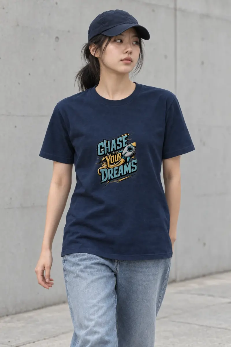 "Chase Your Dreams" Heavyweight Unisex Crewneck T-shirt