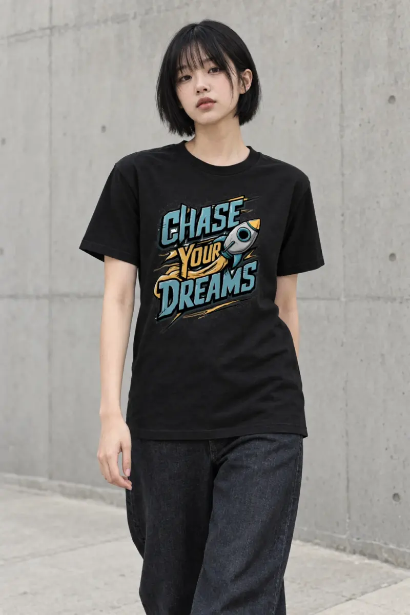 "Chase Your Dreams" Heavyweight Unisex Crewneck T-shirt | Gildan 5000