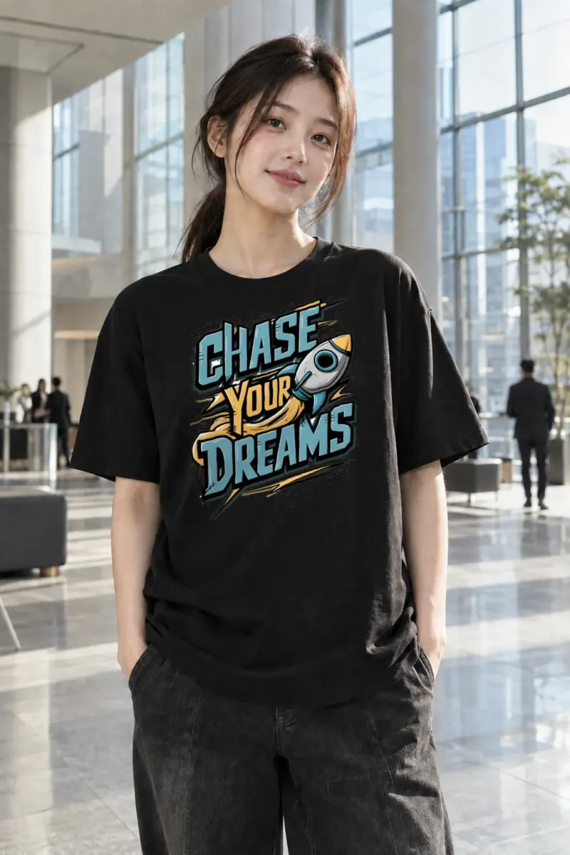 "Chase Your Dreams" Heavyweight Unisex Crewneck T-shirt | Gildan 5000