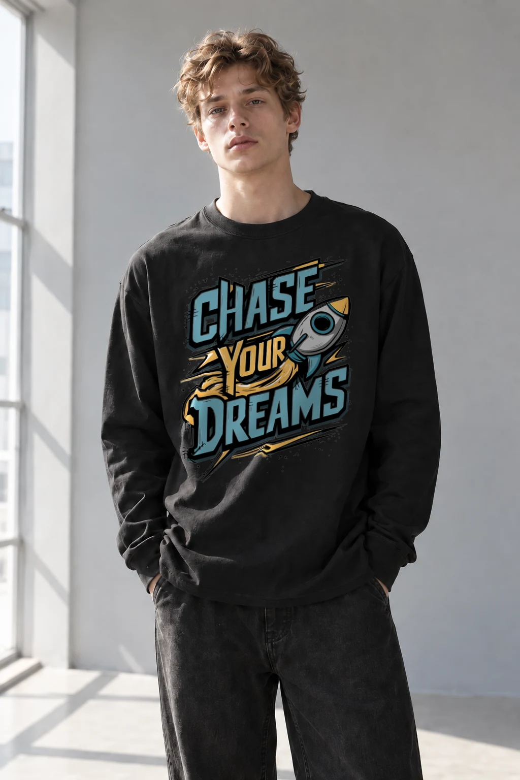 "Chase Your Dreams" Unisex Longsleeve T-shirt | Gildan 2400