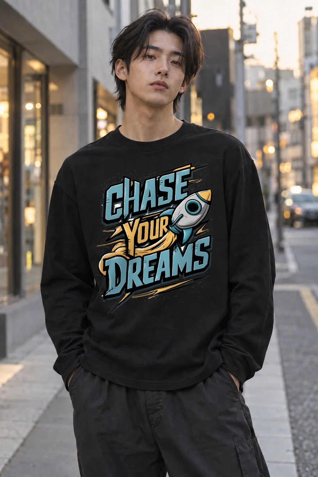 "Chase Your Dreams" Unisex Longsleeve T-shirt | Gildan 2400