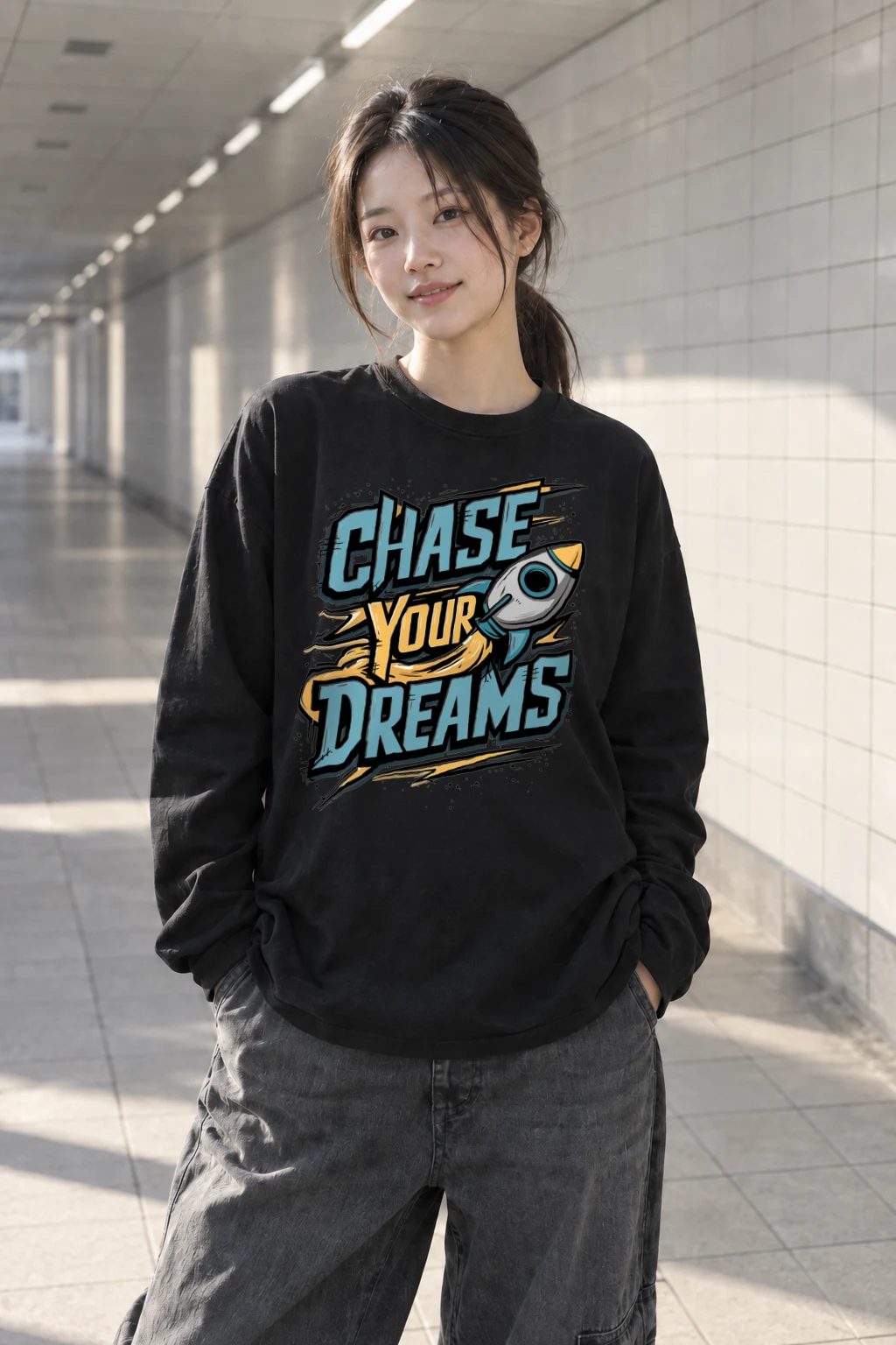"Chase Your Dreams" Unisex Longsleeve T-shirt | Gildan 2400
