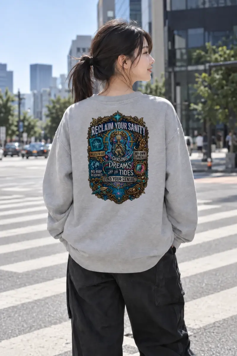 "Chasing Dreams And Tides" Heavy Blend Unisex Crewneck Sweatshirt | Gildan 18000