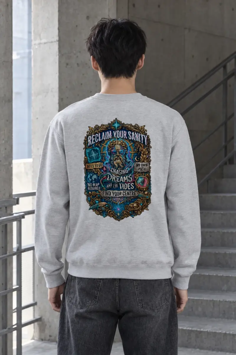 "Chasing Dreams And Tides" Heavy Blend Unisex Crewneck Sweatshirt