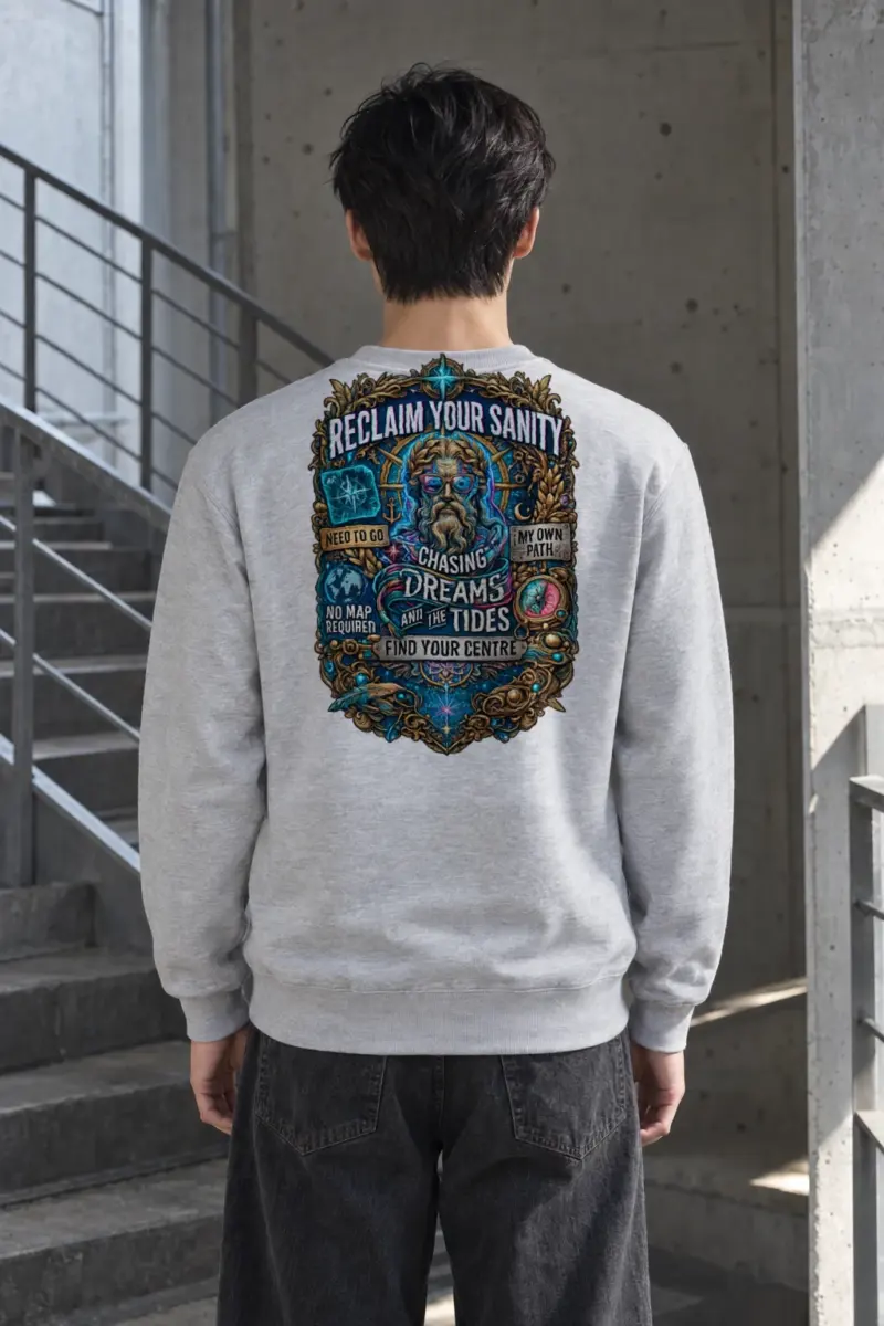 "Chasing Dreams And Tides" Heavy Blend Unisex Crewneck Sweatshirt