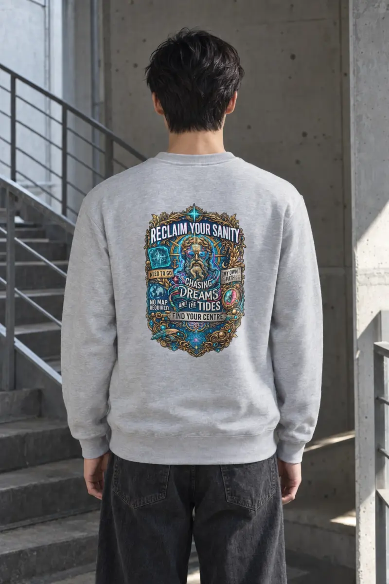 "Chasing Dreams And Tides" Heavy Blend Unisex Crewneck Sweatshirt