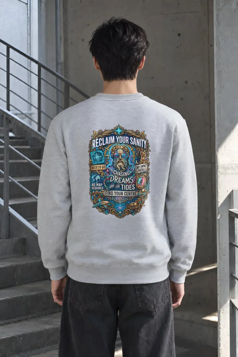 "Chasing Dreams And Tides" Heavy Blend Unisex Crewneck Sweatshirt