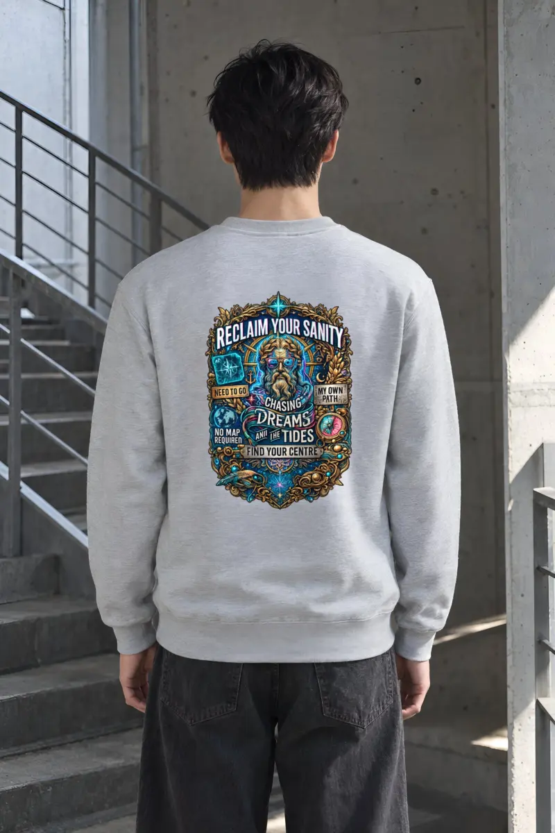 "Chasing Dreams And Tides" Heavy Blend Unisex Crewneck Sweatshirt