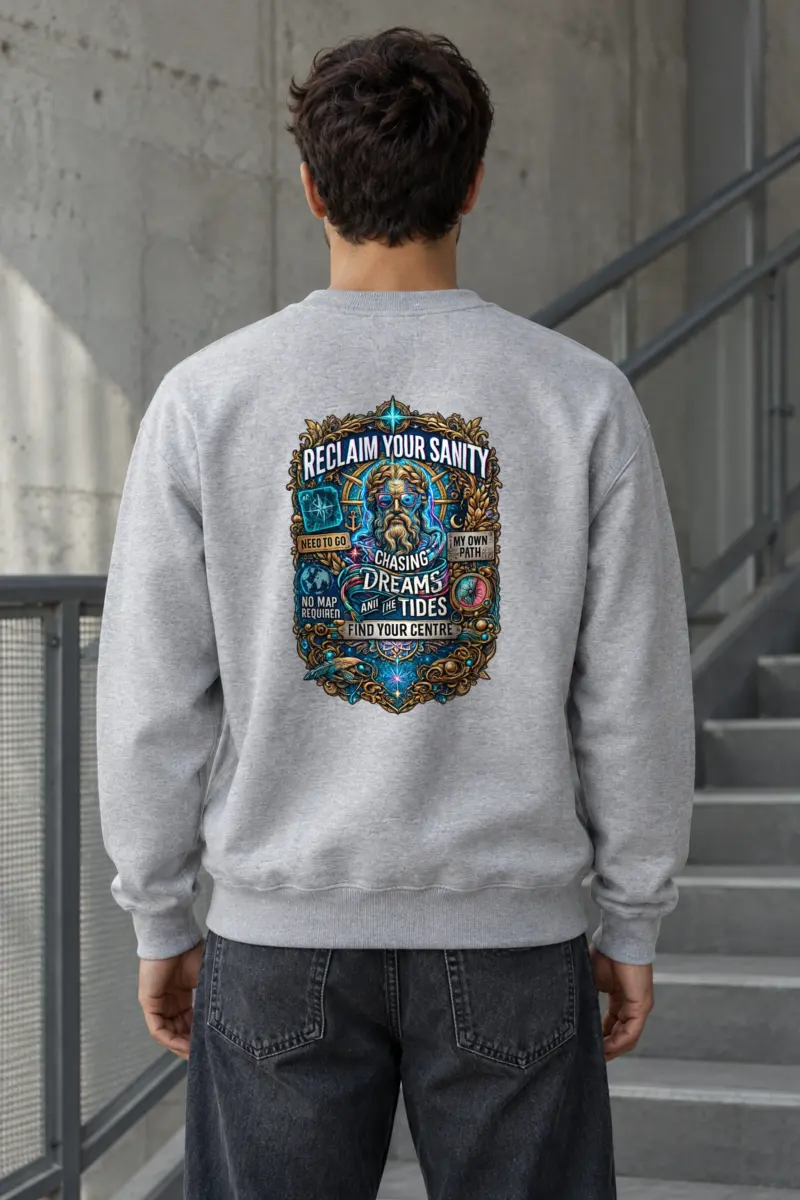 "Chasing Dreams And Tides" Heavy Blend Unisex Crewneck Sweatshirt