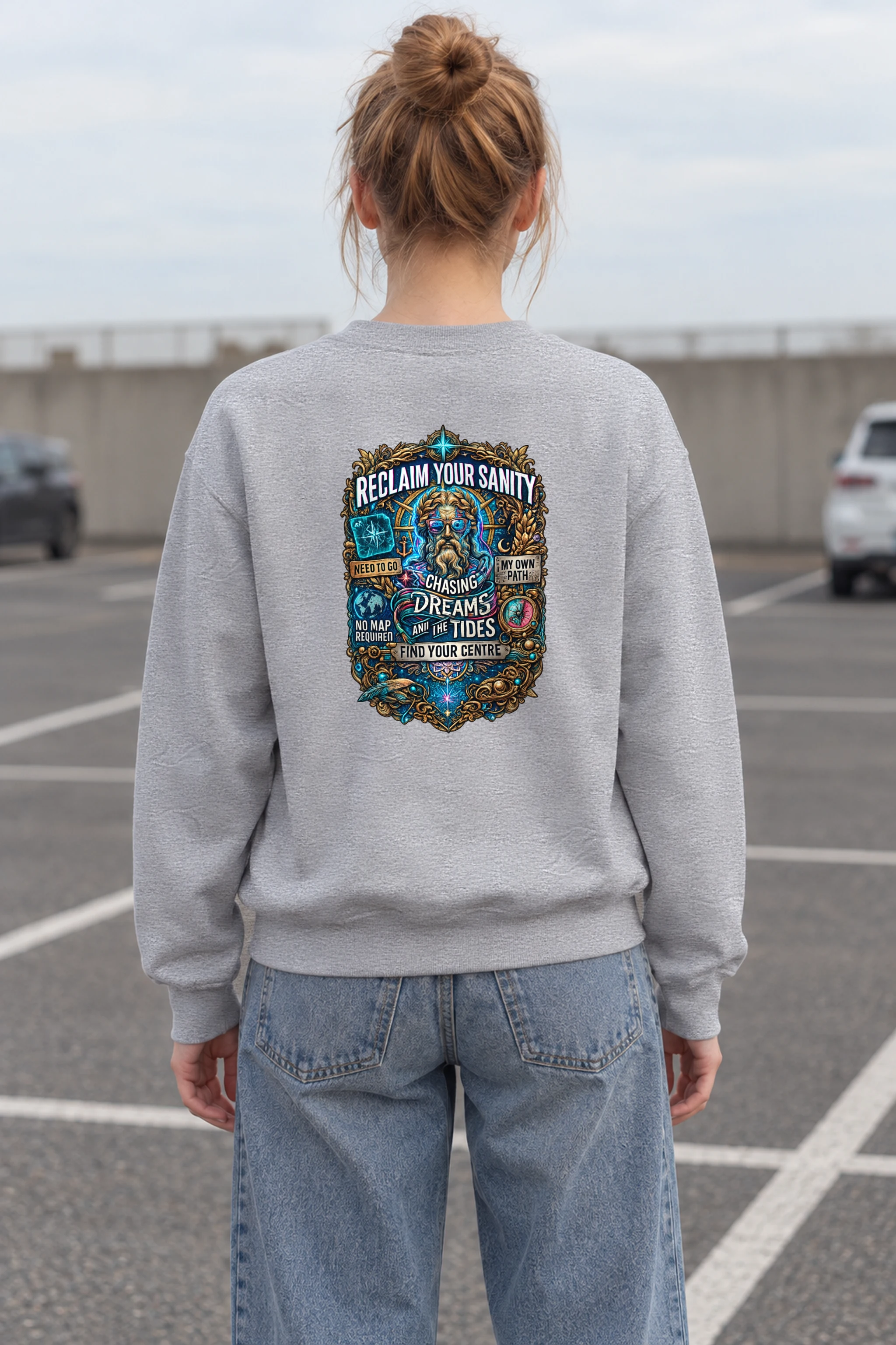 "Chasing Dreams And Tides" 1 Crewneck Sweatshirt