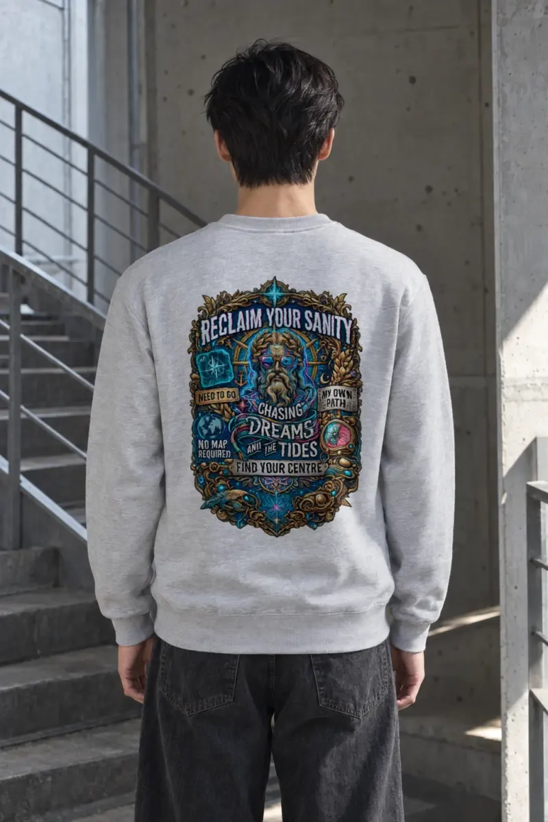 "Chasing Dreams And Tides" Heavy Blend Unisex Crewneck Sweatshirt
