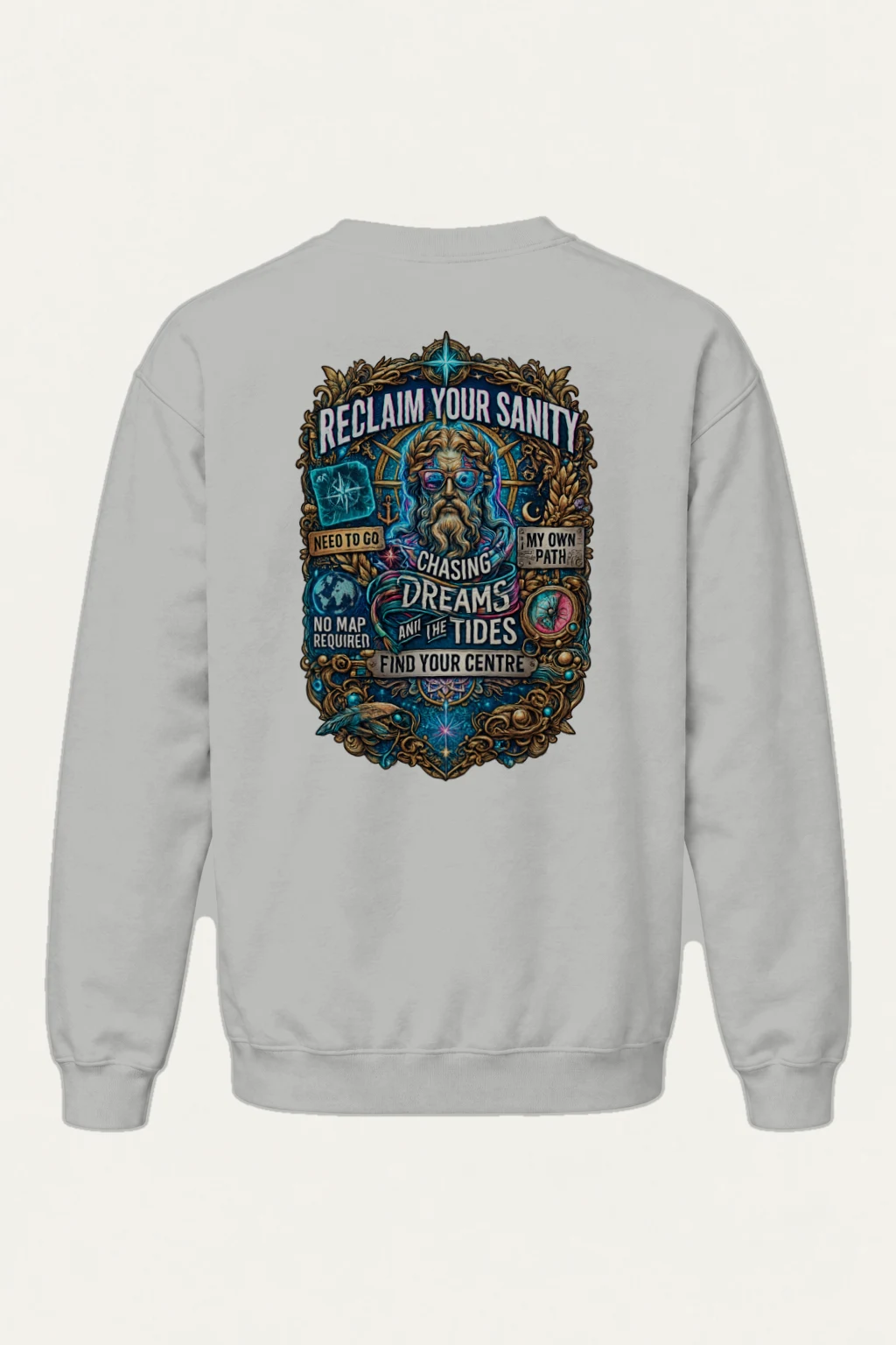 "Chasing Dreams And Tides" Heavy Blend Unisex Crewneck Sweatshirt | Gildan 18000