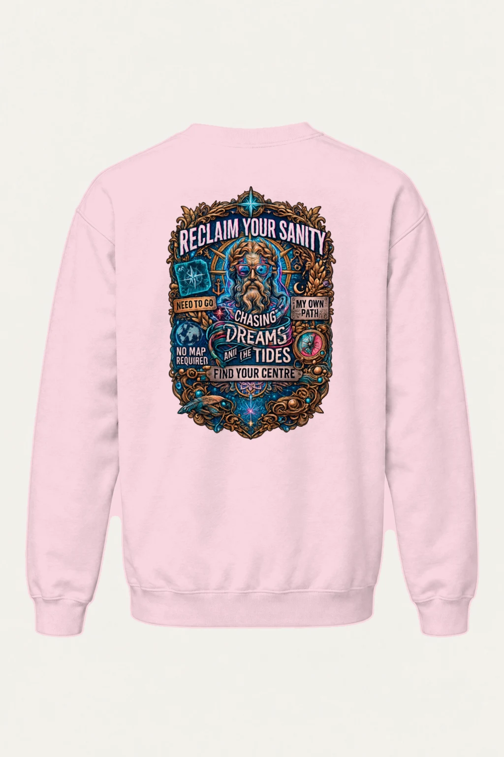 "Chasing Dreams And Tides" Heavy Blend Unisex Crewneck Sweatshirt | Gildan 18000