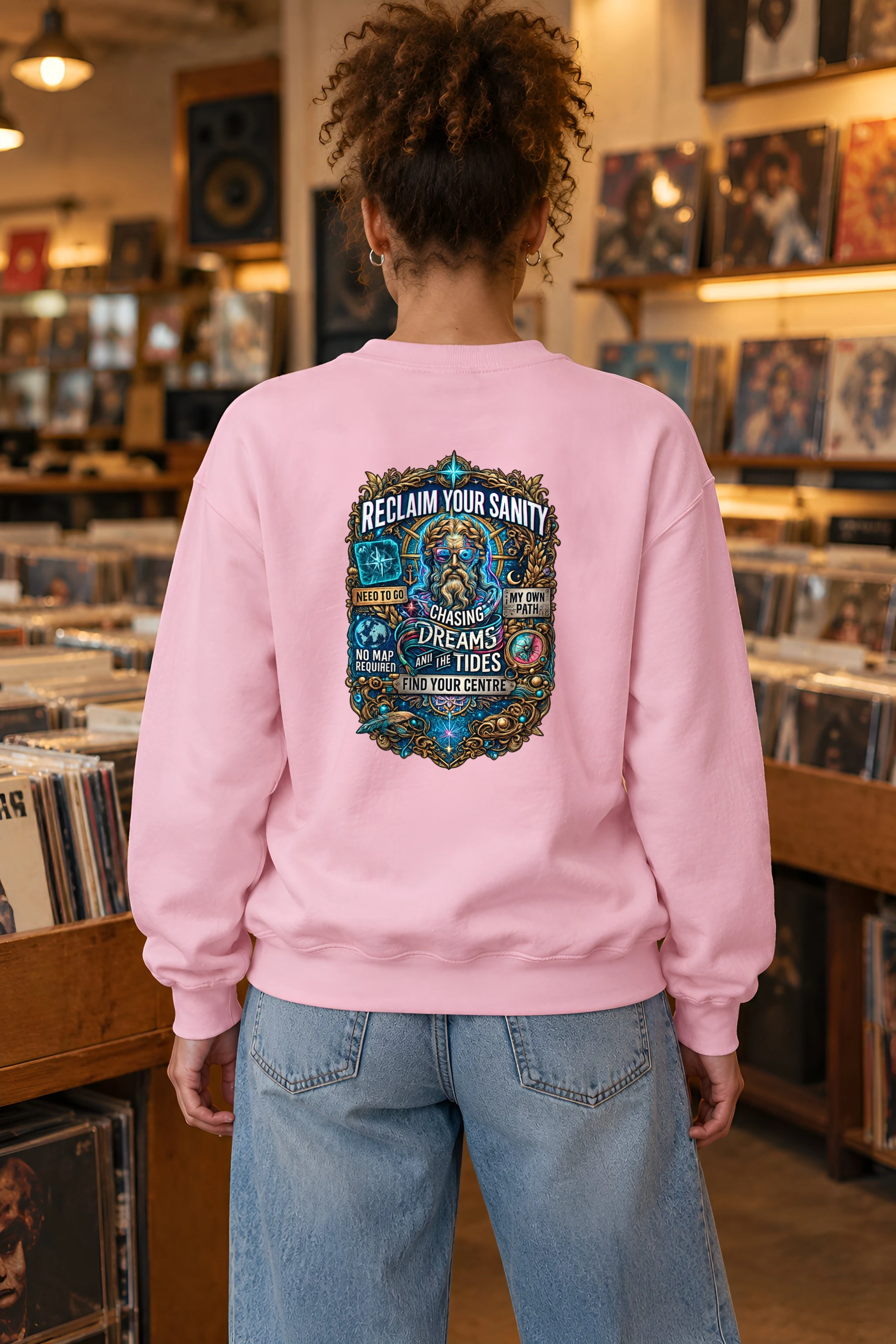 "Chasing Dreams And Tides" 1 Crewneck Sweatshirt