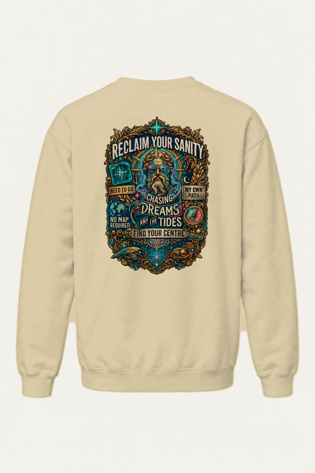 "Chasing Dreams And Tides" Heavy Blend Unisex Crewneck Sweatshirt | Gildan 18000